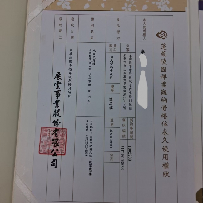 祥雲觀個人位